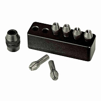 Набор стальных цанг Micromot, 6 поз. С цанг. зажимом, в держателе Proxxon (28940)