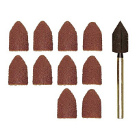 Шлиф. конусы с держателем (ø8 мм, зерн. К 80 и К150 по 5 шт.) Proxxon (28987)