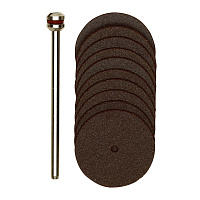 Корундовые отрезные диски, 10 шт., 22 мм с дискодержателем Proxxon (28810)